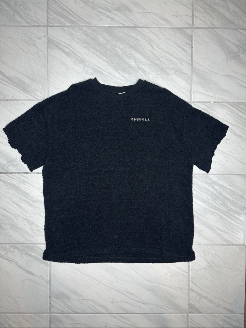 Youngla Black Men's Short-Sleeve Terry Shirt
